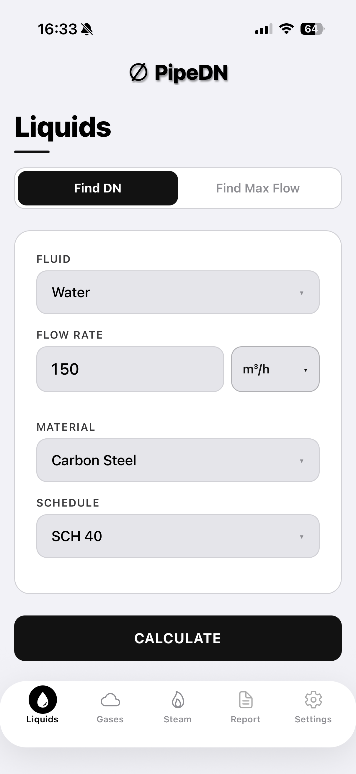 PipeDN App interface