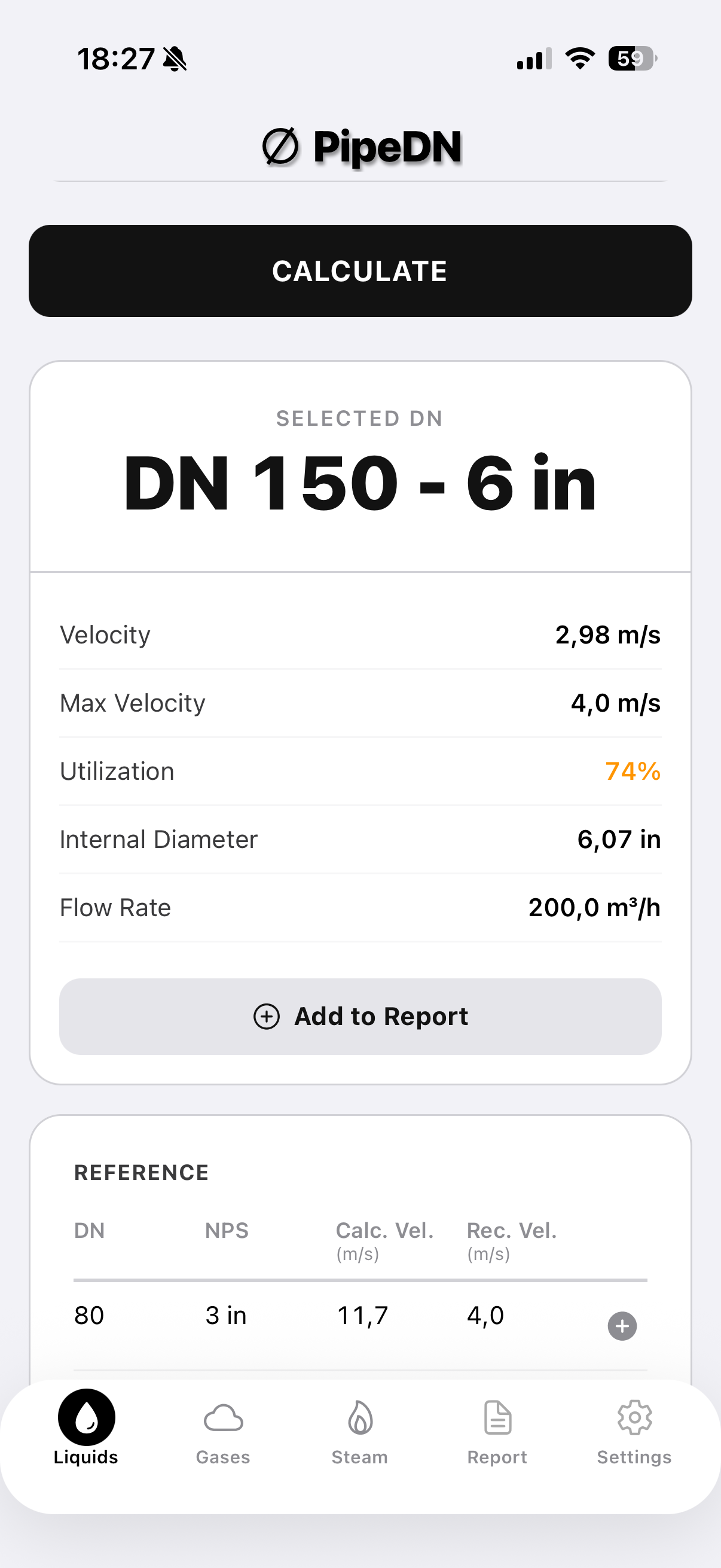 App Settings and Custom Units Screen
